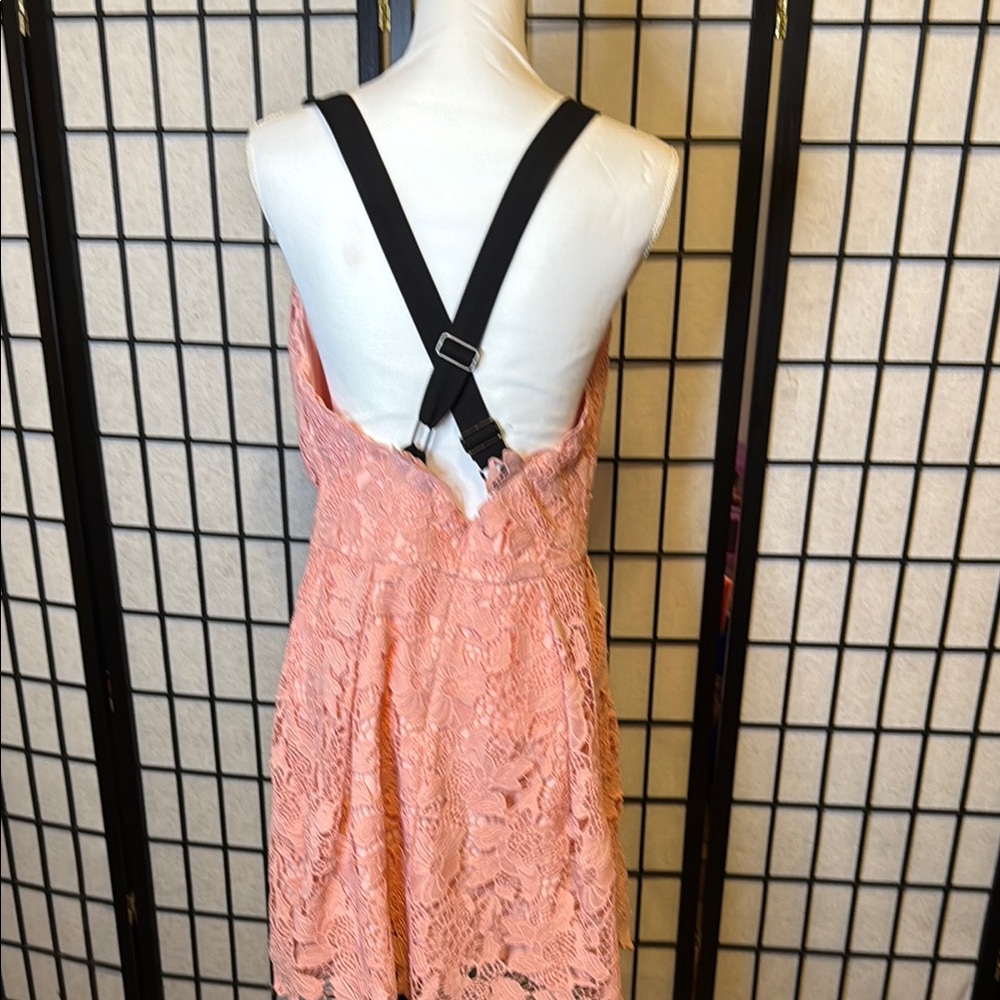 Adelyn Rae Pink Halter Fit and Flare Mini Dress - Picture 4 of 5